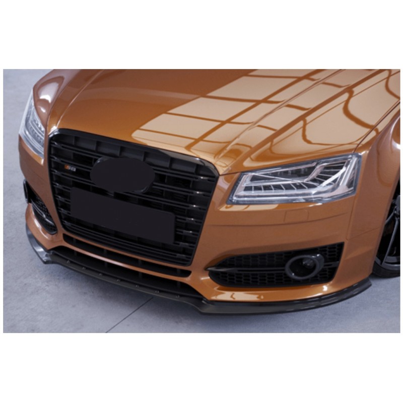 Rajout de pare-choc avant noir brillant adaptable sur Audi S8/S8 Plus 13-17