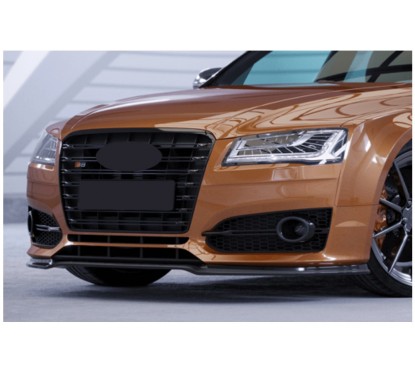 Rajout de pare-choc avant noir brillant adaptable sur Audi S8/S8 Plus 13-17