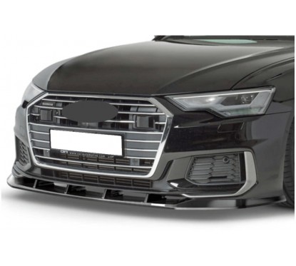 Rajout de pare-choc avant noir brillant adaptable sur Audi A6 C8 S-line/S6 18+