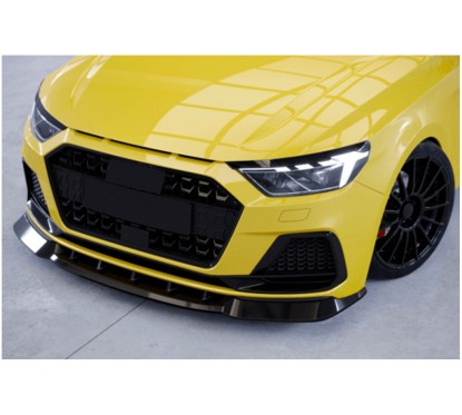 Rajout de pare-choc avant noir brillant adaptable sur Audi A1 18+