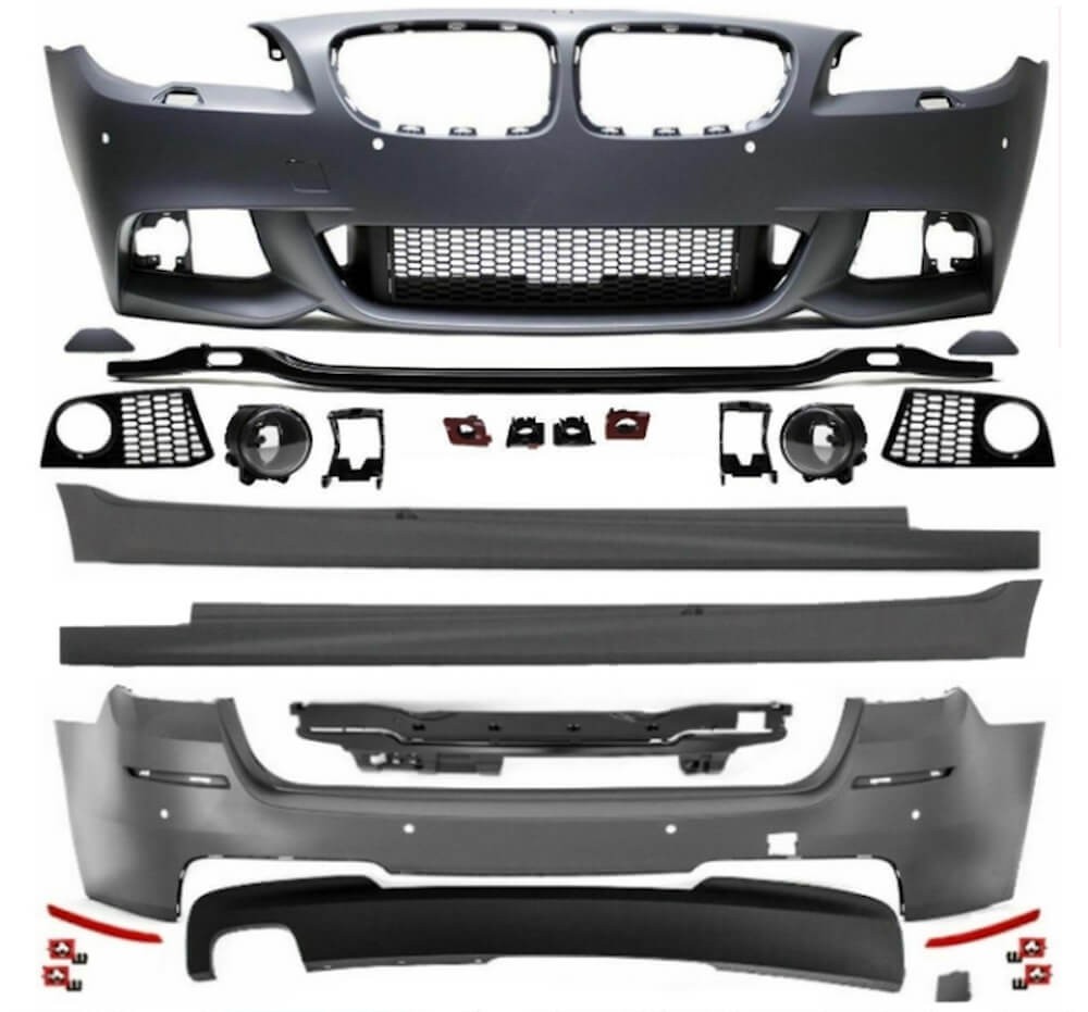 Copertura Sopracciglio Fari Per BMW Serie 5 F10/F11 (2011-2014) - Nero Lucido O Carbonio - 2 Pezzi - Foto 4