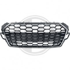 Calandre Audi A5 B9 F5 Look RS Noir et Chrome 19+ Look S-Line