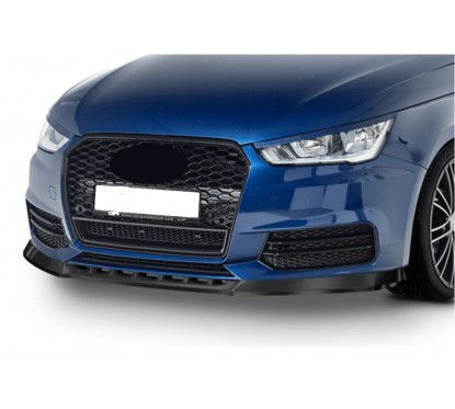 Rajout de pare-choc avant noir brillant adaptable sur Audi A1 15-18