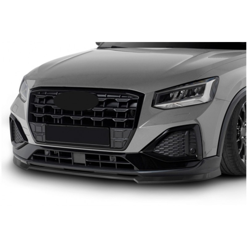 Rajout de pare-choc avant noir brillant adaptable sur Audi Q2 20+