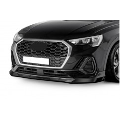 Rajout de pare-choc avant noir brillant adaptable sur Audi Q3 Sportback 19+