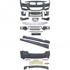 Kit carrosserie complet BMW serie 3 F30 Look M Sport Design (11-15) échappement simple à gauche
