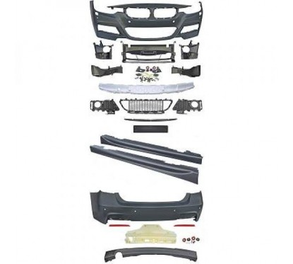 Kit carrosserie complet BMW serie 3 F30 Look M Sport Design (11-15) échappement simple à gauche