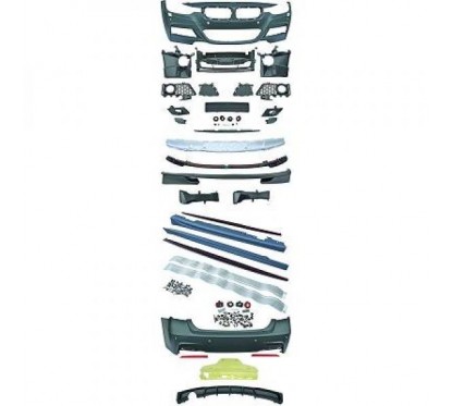 Kit carrosserie complet BMW serie 3 F30 Look M Performance (11-15) échappement simple à gauche