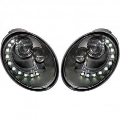 2x Phares à LED adaptables sur Vw New Beetle (05-11)