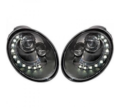2x Phares à LED adaptables sur Vw New Beetle (05-11)
