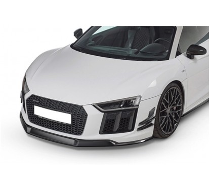 Rajout de pare-choc avant noir brillant adaptable sur Audi R8 15-19