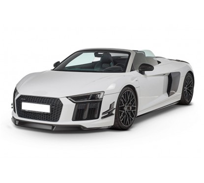 Rajout de pare-choc avant noir brillant adaptable sur Audi R8 15-19