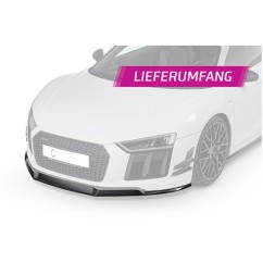 Rajout de pare-choc avant noir brillant adaptable sur Audi R8 15-19