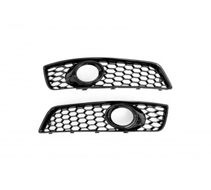 2x Grilles de pare choc avant Audi A3 8P Facelift (08-12) sans Pack S-Line