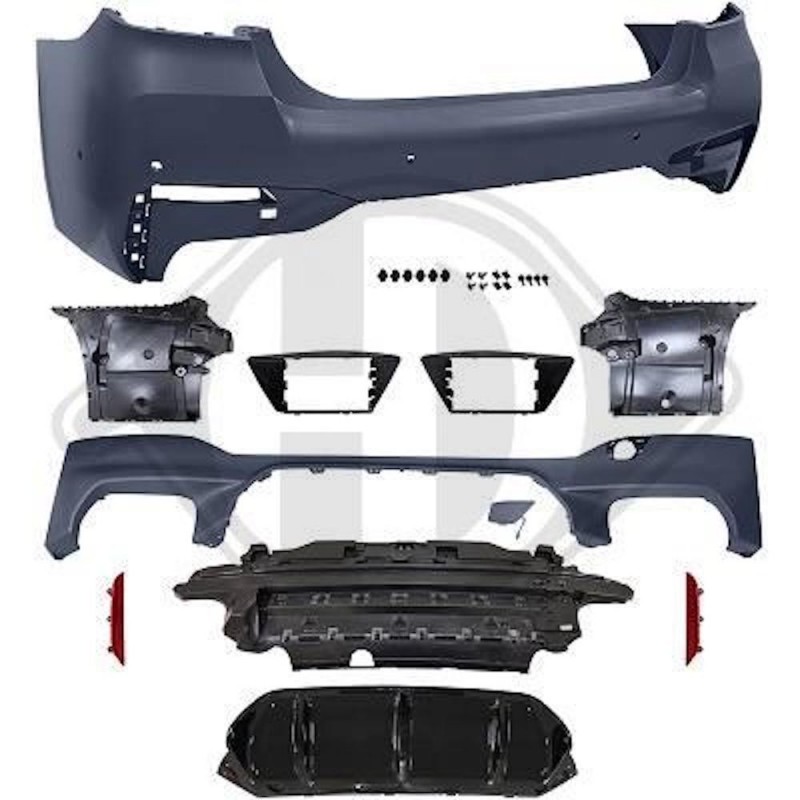 Pare-choc arrière adaptable sur BMW Série 5 G30 LCI Look Sport Design (20+) v2 Pare-choc arrière adaptable sur BMW Série 5 G30 LCI Look Sport Design (20+) v2