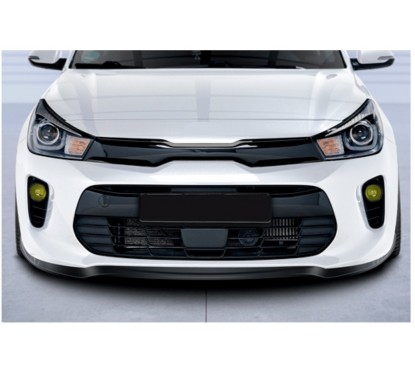 Rajout de pare-choc avant carbone adaptable sur Kia Rio 4 17-20