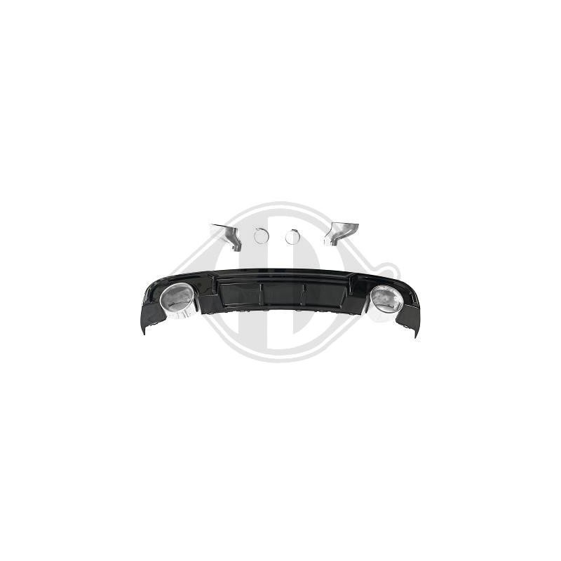 Diffuseur arrière + embouts d'échappements adaptable sur Audi A3 Berline 8V Facelift (sans pack sline) (16-19) Look RS3