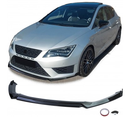 Rajout pare choc avant noir brillant adaptable sur Seat Leon Cupra (12-20)