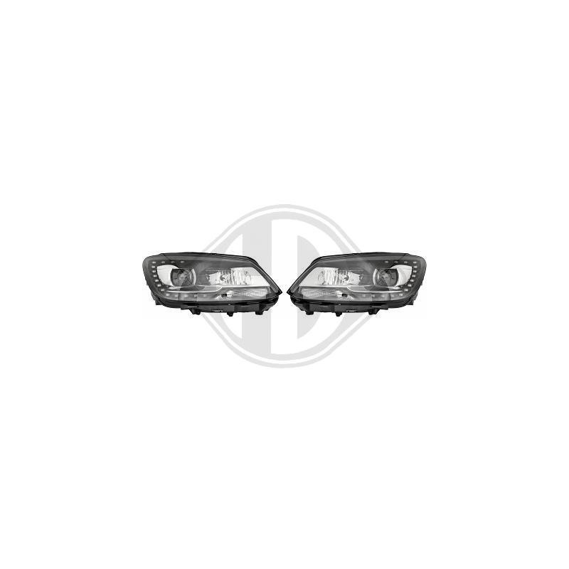 2x Phares adaptable sur Vw Touran Look Xenon (10-15)