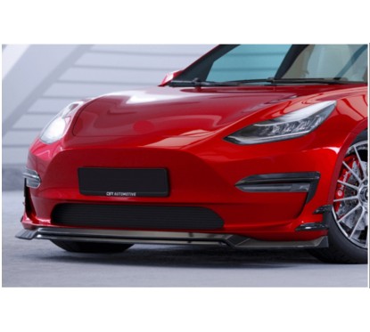 Rajout de pare choc noir brillant adaptable sur Tesla Model 3 17+