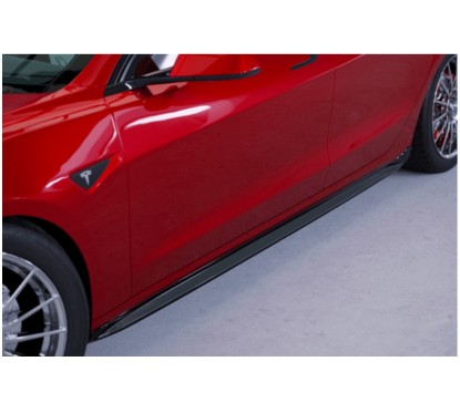 2x Bas de caisse noir brillant adaptable sur Tesla Model 3 17+