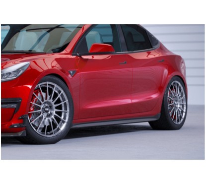 2x Bas de caisse noir Tesla Model 3 (17+)