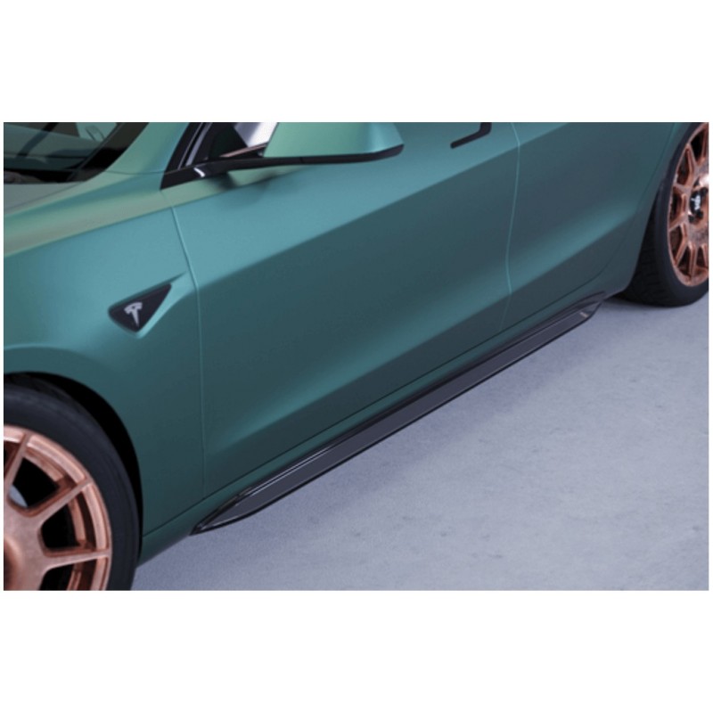 2x Bas de caisse carbone adaptable sur Tesla Model 3 17+