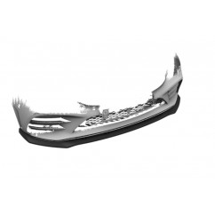 Rajout de pare choc noir brillant adaptable sur Mercedes Classe C 18-21