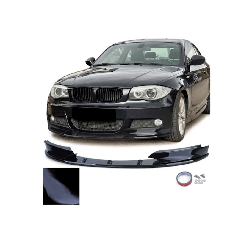 Rajout de Pare choc avant Noir Brillant adaptable sur BMW série 1 E82 E88 (11-13)