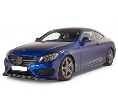 Rajout de pare choc noir brillant adaptable sur Mercedes Classe C AMG Line 14-18