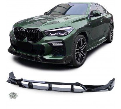 Spoiler avant Noir brillant adaptable sur BMW X6 G06 (19+)
