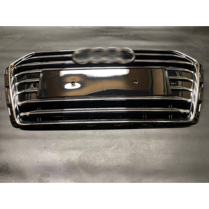 Calandre pour Audi A4 B9 Chrome / Noir Look S4 (15-19)
