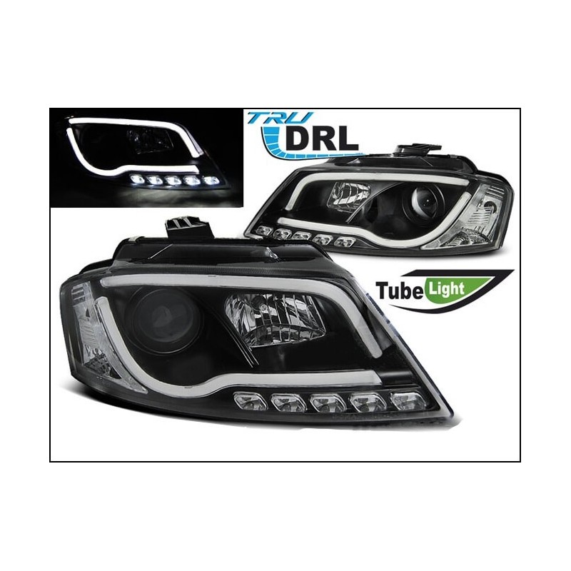 2x Phares avant Audi A3 8P Noir (08-12)