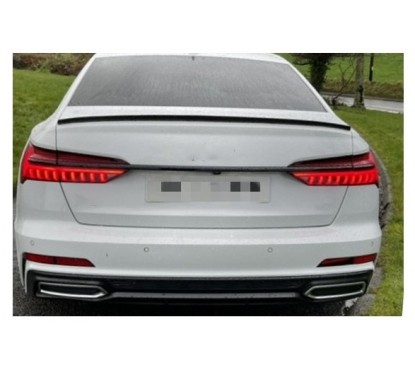 Becquet noir brillant adaptable sur Audi A6 C8 Berline 18+