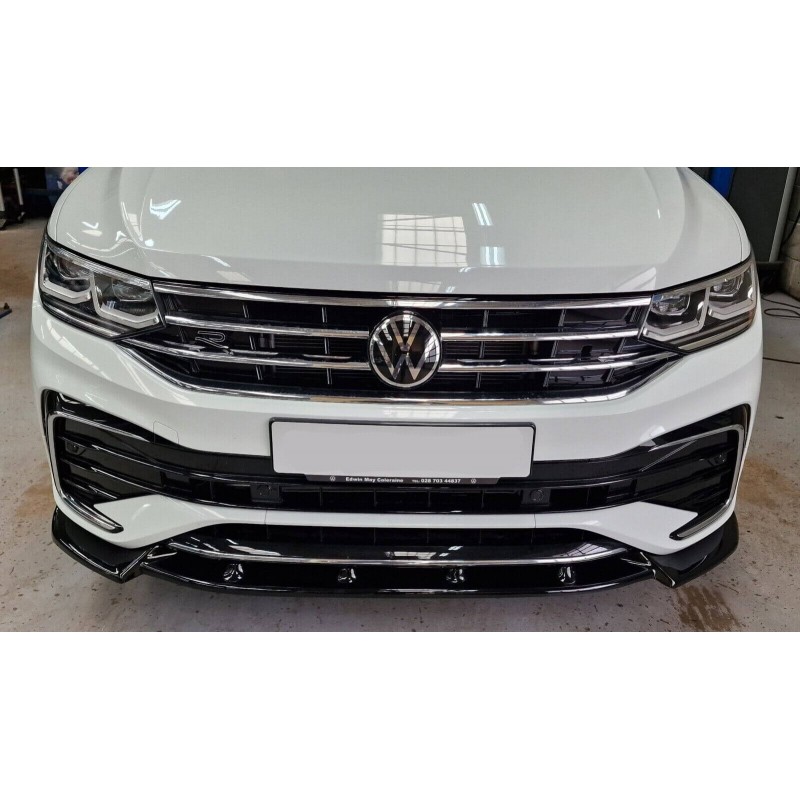 Rajout de pare choc avant noir brillant Vw Tiguan R-Line (20+)