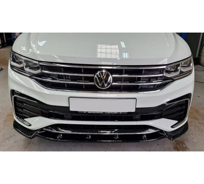 Rajout de pare choc avant noir brillant Vw Tiguan R-Line (20+)