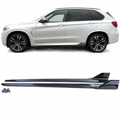 2x Bas de caisses noir brillant BMW X5 F15 Look M Performance (13-18)