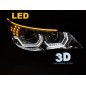 2x Phares avants LED 3D BMW Série 5 E60 E61 (03-07)