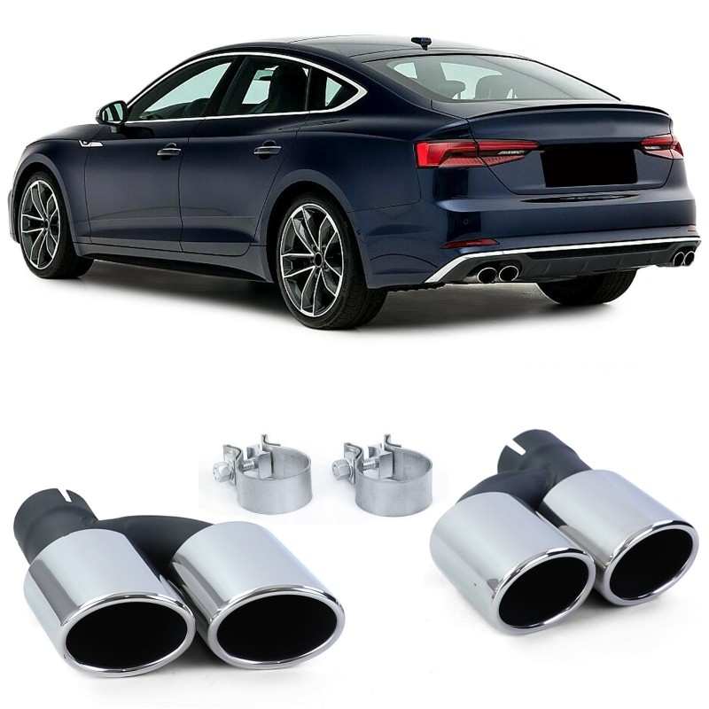 2x embouts d'echappements double Audi A5 8T (11+)