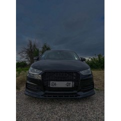 Rajout de pare-choc avant noir brillant adaptable sur Audi A1 15-18