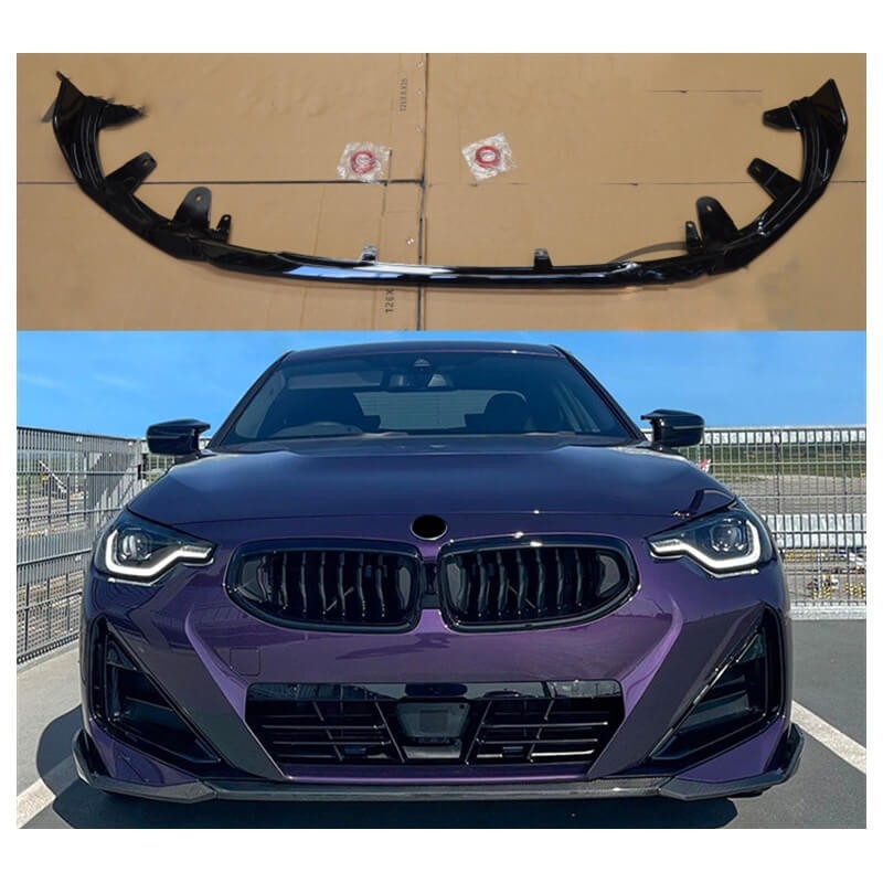 Rajout de pare choc avant Noir Brillant BMW Série 2 G42 (21-24) Avec Pack M