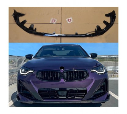 Rajout de pare choc avant Noir Brillant BMW Série 2 G42 (21-24) Avec Pack M