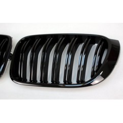 2x Grilles de Calandre BMW F25 X3 Facelift / X4 - Noir Brillant