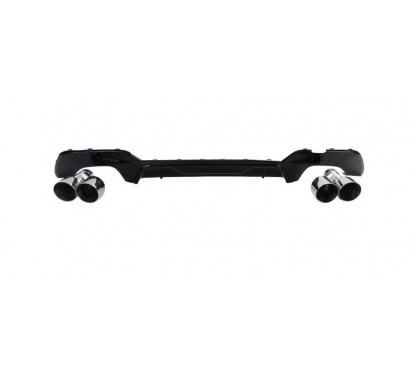 Diffuseur Noir Brillant + embouts d'échappements chrome BMW Série 3 G20 G21 (19-22)