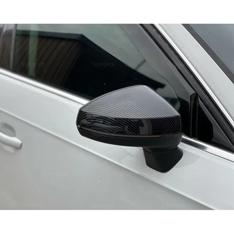 2x Coques rétroviseurs Look carbone Audi A3 8V (12-19)