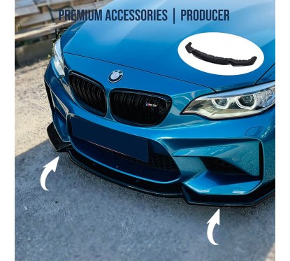 Rajout de pare choc avant noir brillant BMW M2 F87 (16-20)
