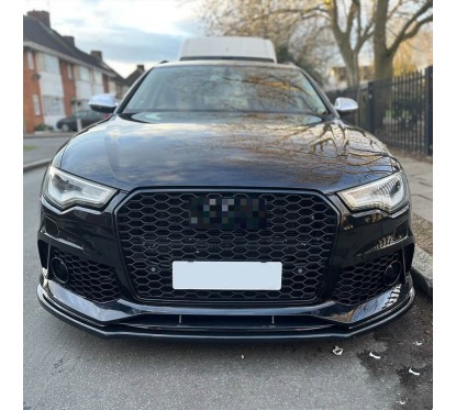 Rajout de pare choc avant noir brillant Audi RS6 C7 (13-17)