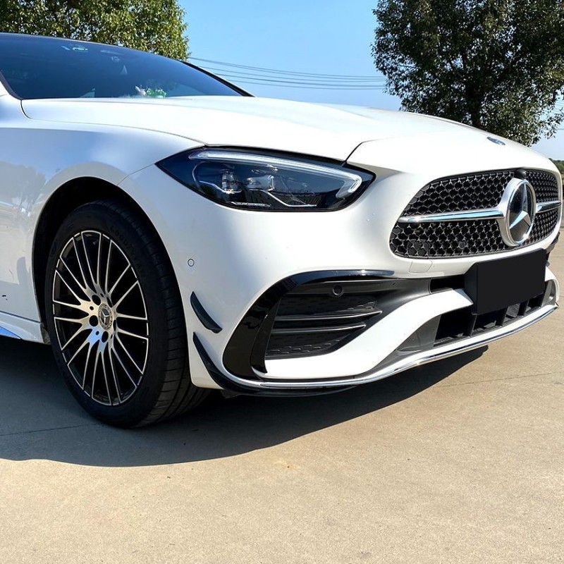 Pack rajouts avant Noir brillant Mercedes Classe C W206 (21+)