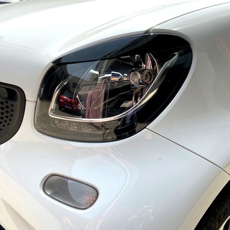 2x Sourcils de phares noir brillant adaptable sur Smart ForTwo (14+) 2x Sourcils de phares noir brillant adaptable sur Smart ForTwo (14+)