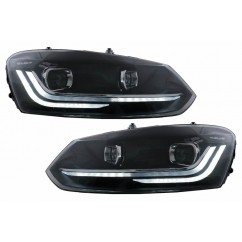 2x Phares FULL LED adaptables sur Volkswagen Polo MK5 6R 6C clignotants dynamiques (10-17)